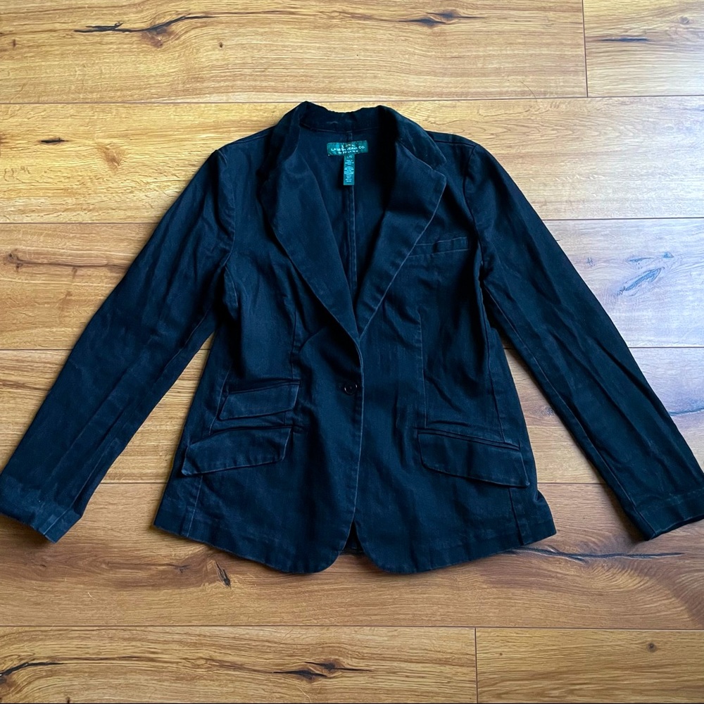 Vintage Ralph Lauren Black Denim Blazer Large
